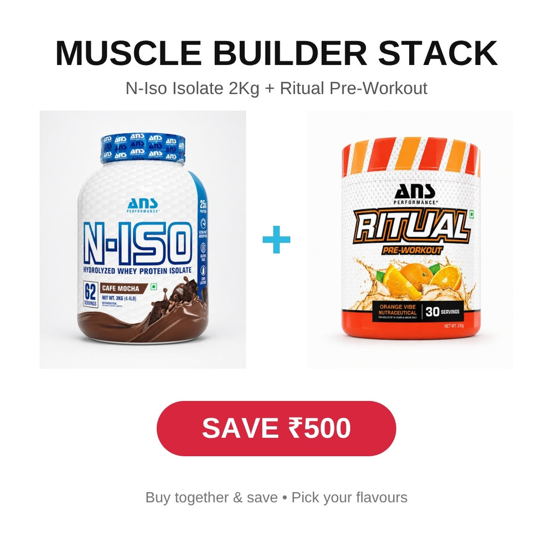 Muscle Builder Stack - N-Iso Isolate 2Kg + Ritual Pre-Workout - Save ₹500