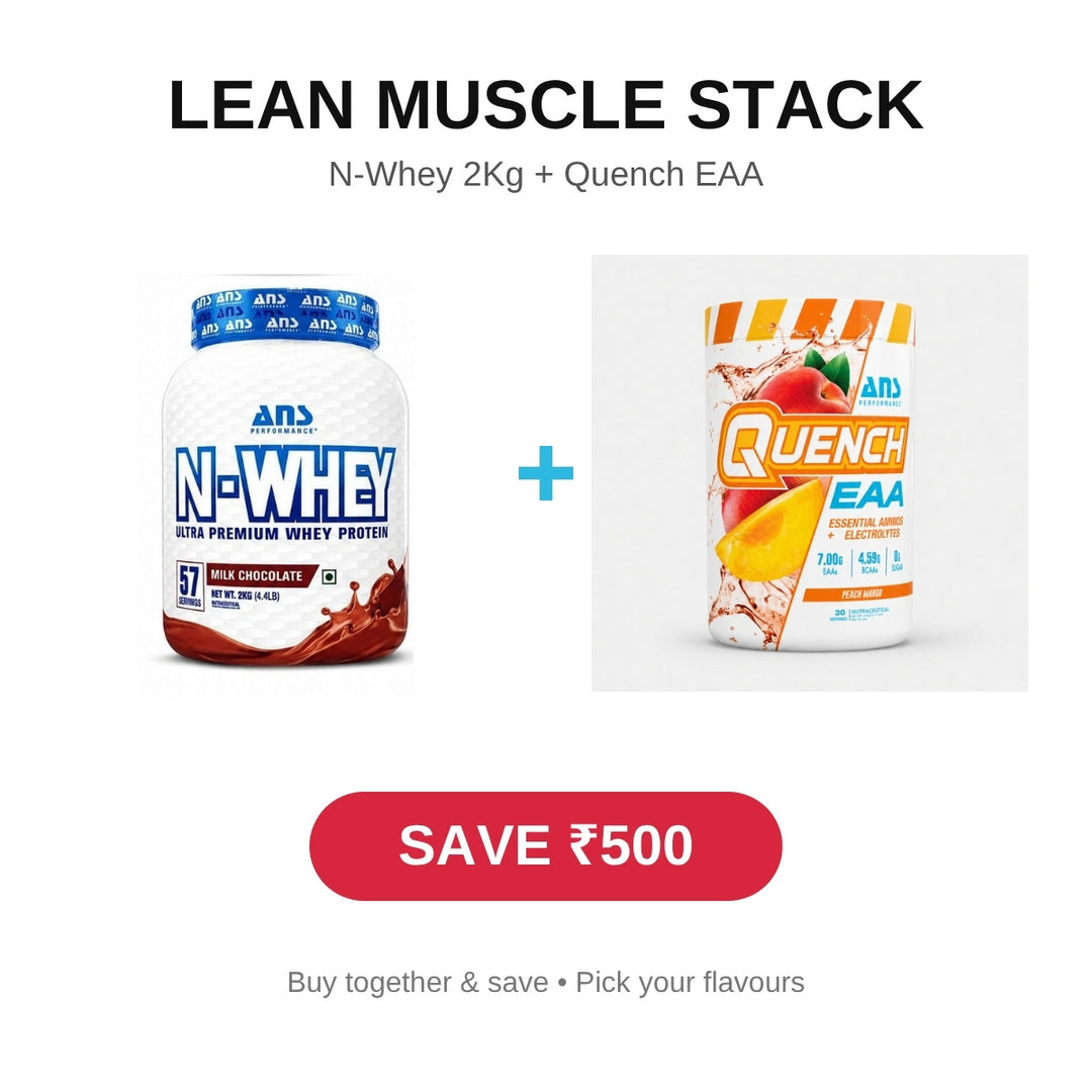 Lean Muscle Stack - N-Whey 2Kg + Quench EAA - Save ₹500