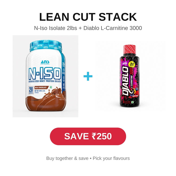 Lean Cut Stack - N-Iso Isolate 2lbs + Diablo L-Carnitine 3000 - Save ₹250