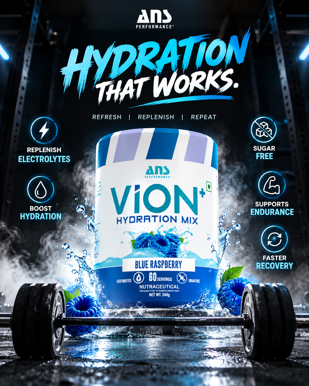 ANS Vion+ Hydration Jars 60 servings
