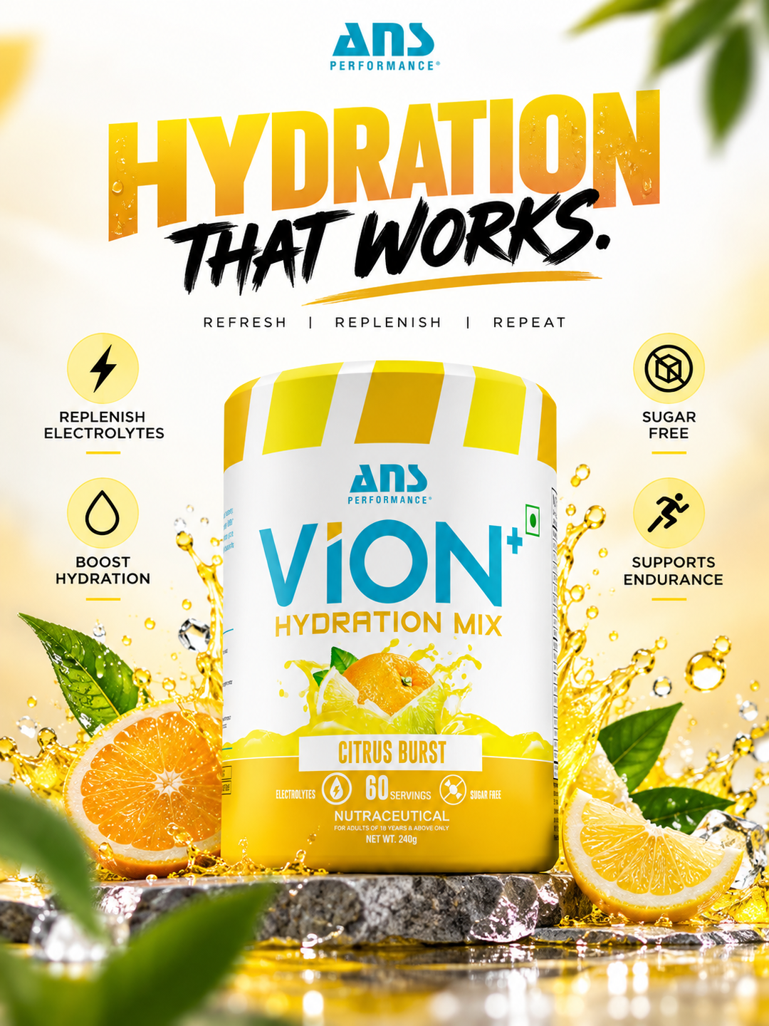 ANS Vion+ Hydration Jars 60 servings