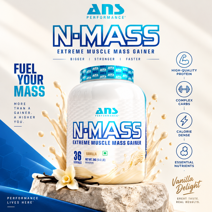 ANS N-Mass Muscle Mass Gainer 6.6lb (3Kg)