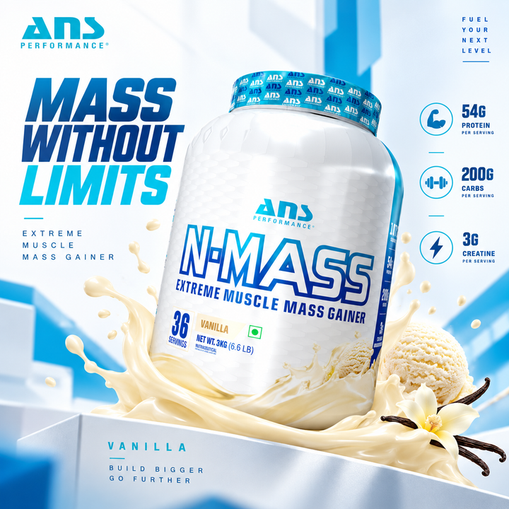 ANS N-Mass Muscle Mass Gainer 6.6lb (3Kg)