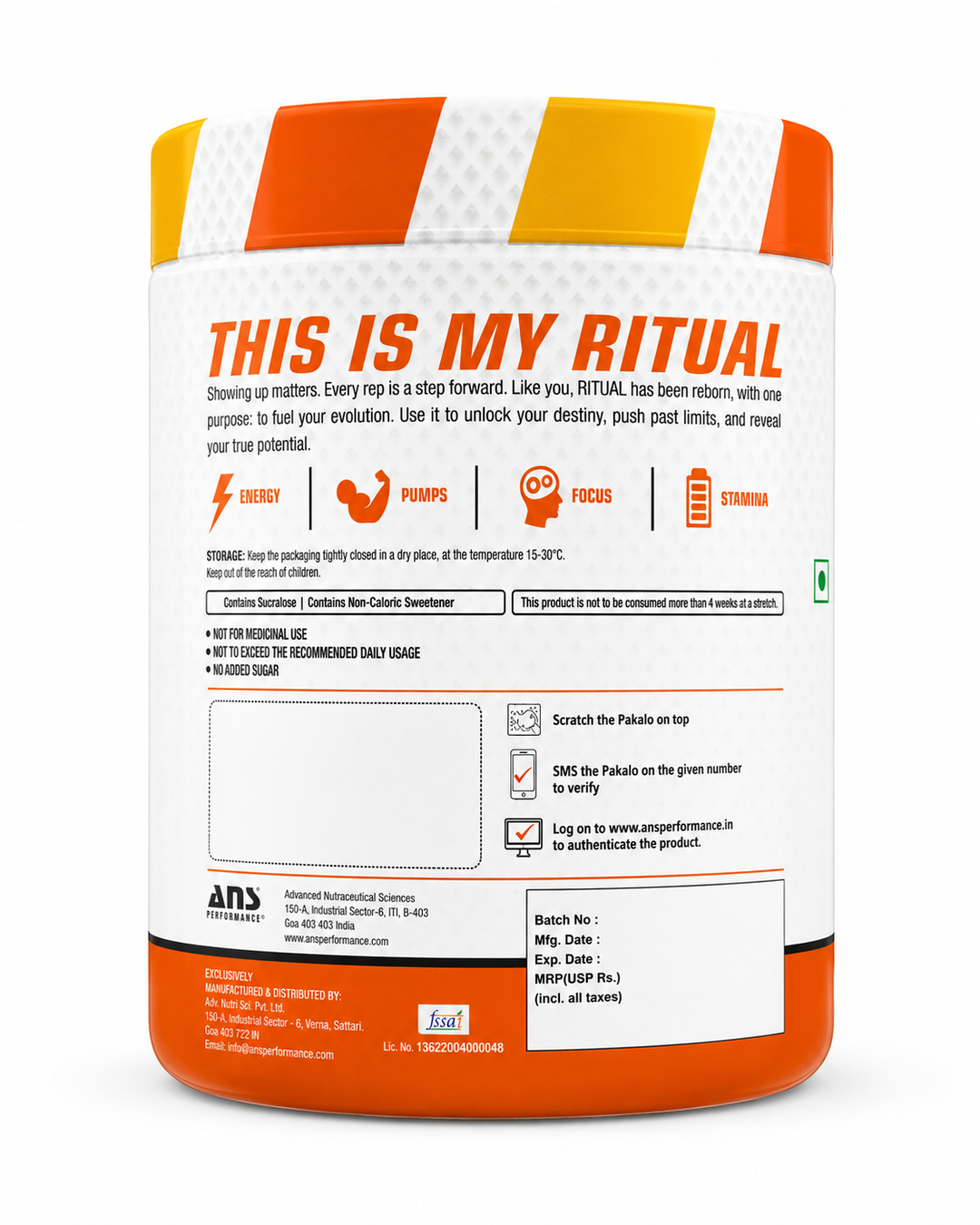 ANS Ritual Preworkout
