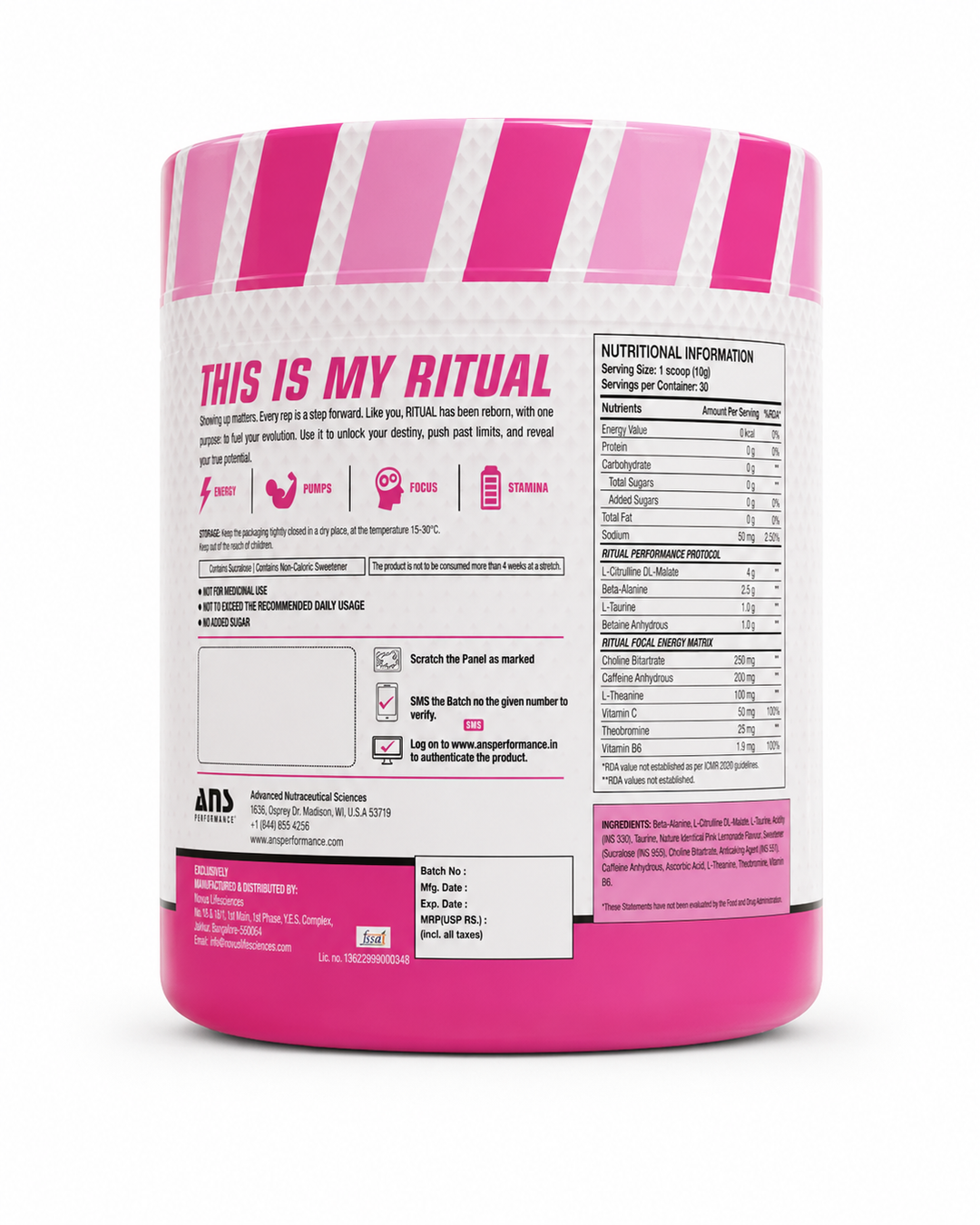 ANS Ritual Preworkout